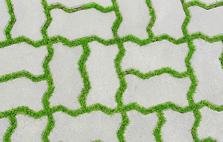 Adocretos permeables con césped, futuro de la construcción urbana