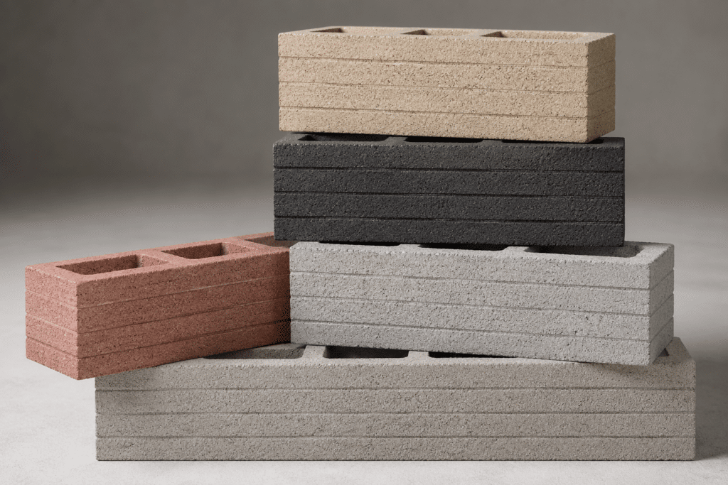 Bloques de cara de piedra colores